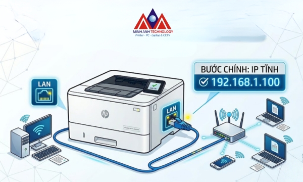 Cách Kết Nối Máy In HP Pro 4003DN Vào Mạng LAN Văn Phòng